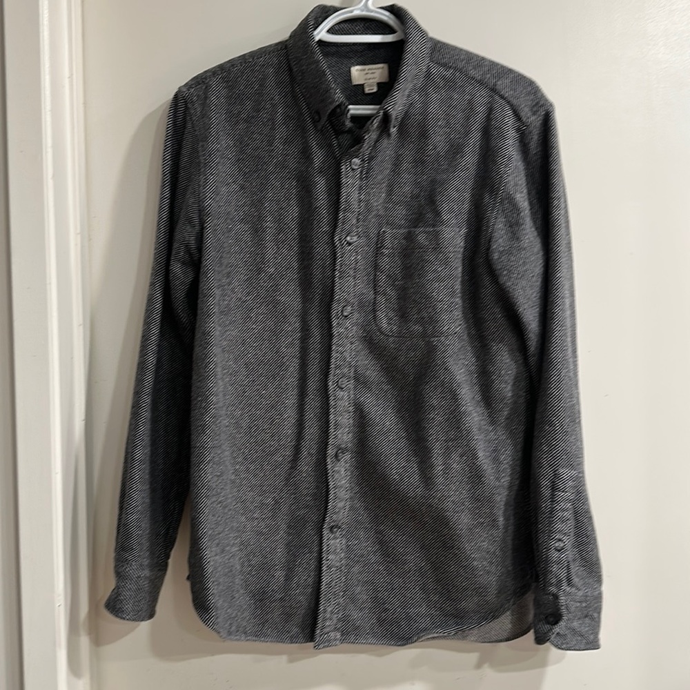 Club Monaco Men’s Grey Stripe Shirts